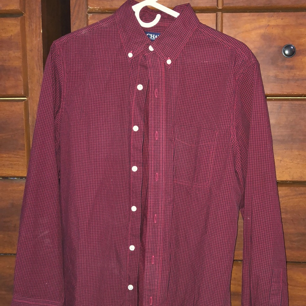 Red and Blue Checkered Button Up Chaps